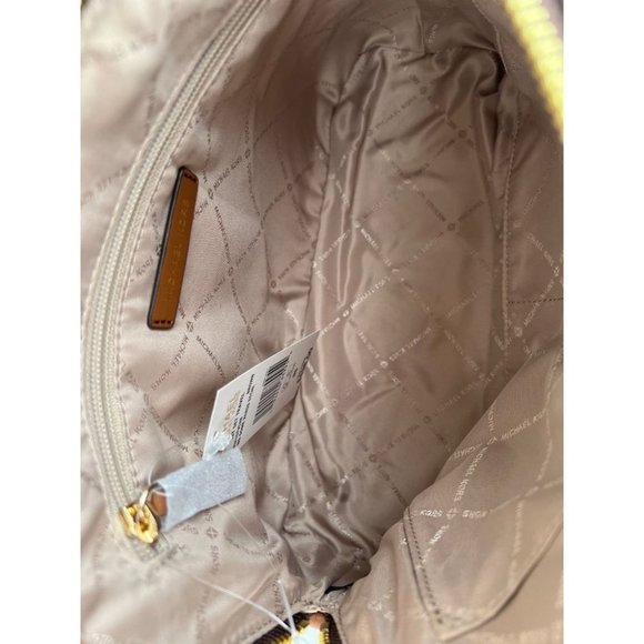 Michael Kors MK Jet Set Medium Logo Dome Satchel Handbag | Purse | Bag - Brown - Picture 7 of 12